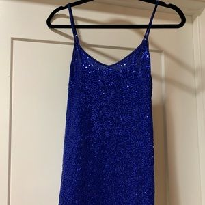 Sparkly sequin blue top